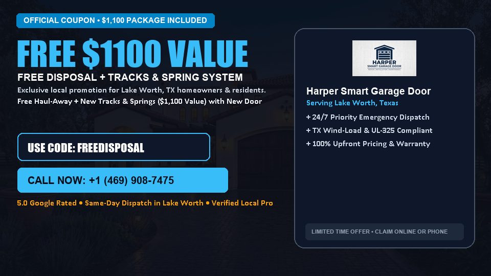Harper Smart Garage Door FREE Haul-Away & Heavy-Duty Tracks with New Door